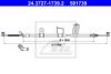 ATE 24.3727-1739.2 Cable, parking brake
